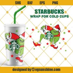 Merry And Bright Starbucks Logo Christmas SVG, Starbucks Logo Santa Hat SVG, Christmas Starbucks SVG