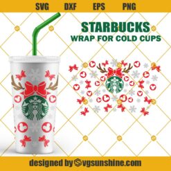 Merry And Bright Starbucks Coffee SVG, Starbucks Santa Hat Christmas SVG PNG Files