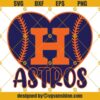 Houston Astros with Baseball Heart SVG PNG DXF EPS Cut Files Sublimation Digital Design Download