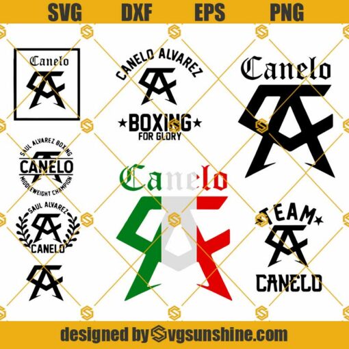 Team Canelo SVG Bundle, Canelo Logo SVG, Canelo Alvarez SVG, Canelo SVG PNG DXF EPS Vector Clipart