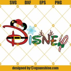 Disney Christmas SVG, Disney Holiday SVG, Christmas Disney SVG PNG DXF EPS Cricut