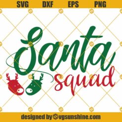 Santa Squad SVG, Christmas SVG File, Kids Christmas SVG, Merry Christmas SVG, Santa Squad Christmas SVG
