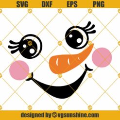 Snowman Face SVG PNG, Snowman SVG PNG DXF EPS Cut Files For Cricut Silhouette