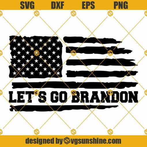 Let’s Go Brandon USA Flag SVG, Let’s Go Brandon SVG, FJB, Anti Biden SVG, Republican SVG, Funny Political SVG