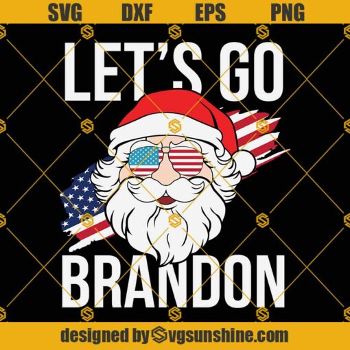 Let's Go Brandon Santa Claus USA Sunglasses SVG, Let's Go Brandon SVG