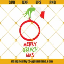 Grinch Hand SVG Bundle, Grinch Hand Clipart, Grinch Hand SVG File for Cricut, Grinch Hand Holding Ornament SVG Bundle