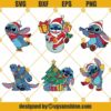 Christmas Stitch SVG Bundle, Stitch Christmas SVG, Stitch Santa SVG Cricut, Disney Christmas SVG, Stitch PNG, Stitch Clipart