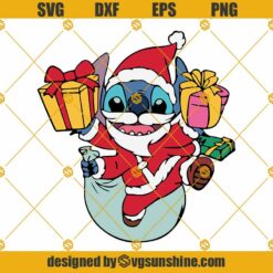 Stitch Santa Claus Christmas SVG, Stitch SVG, Stitch Santa Hat SVG