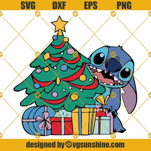 Christmas Tree Stitch SVG, Disney Christmas SVG, Christmas Tree SVG, Stitch SVG