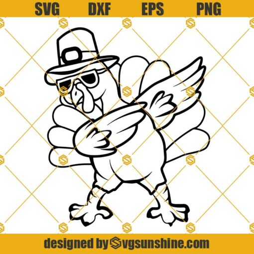 Dabbing Turkey Svg, Turkey Svg, Thanksgiving Day Svg, Funny Giving Thanks Designs, Thanksgiving Turkey Svg