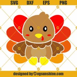 TURKEY SVG, Thanksgiving SVG, Baby Turkey SVG, Little Turkey SVG, Turkey shirt SVG, Turkey cut file, Cute Turkey SVG