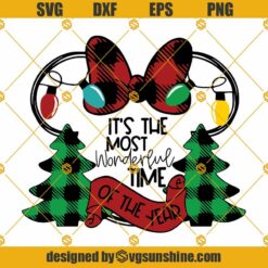 Its My Favorite Time of the Year Christmas SVG PNG DXF EPS, Inspired by Minnie Christmas lights SVG