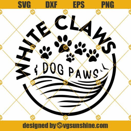 White Claws Dog Paws SVG