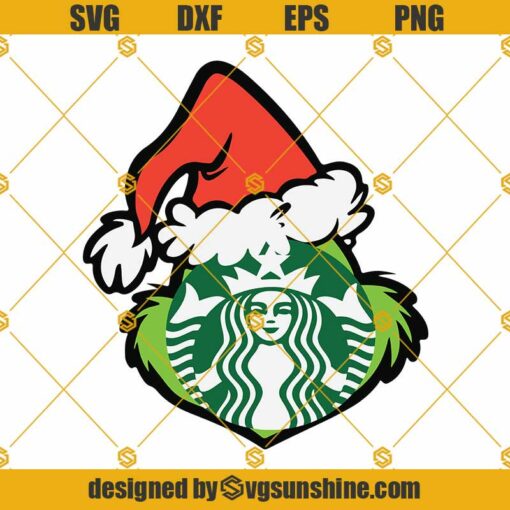Grinch Starbucks Logo SVG, Grinch Starbucks Cup SVG, Christmas Starbuck Cup SVG, Grinch Face SVG