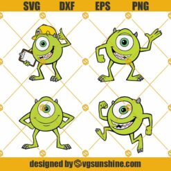 Mike SVG, Mike Wazowski SVG, Mike Cut File, Mike Outline SVG