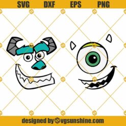 James P Sullivan SVG, Sulley Monsters Inc Mouse Ears SVG PNG DXF EPS Cut Files