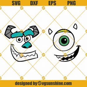 Monsters Inc SVG Bundle, Mike And Sully SVG Files For Cricut Silhouette ...