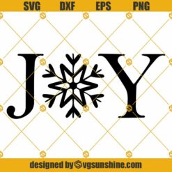 Christmas Joy SVG PNG, Joy Snowflake SVG, Christmas SVG, Winter SVG, Joy SVG