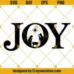 Joy Nativity Scene Christmas SVG PNG DXF EPS Vector Clipart
