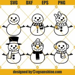 Snowman Bundle SVG File