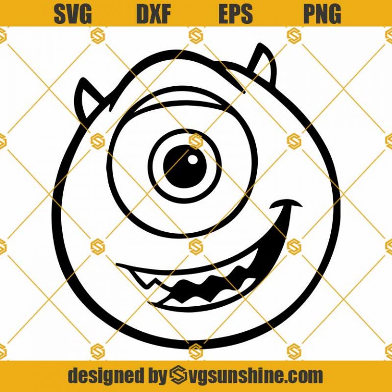 Mike SVG, Mike Wazowski SVG, Mike Cut File, Mike Outline SVG