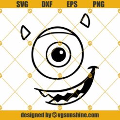 Mike SVG, Mike Wazowski SVG, Mike Cut File, Mike Outline SVG