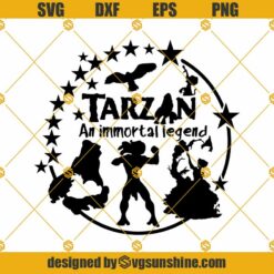 Tarzan SVG, Kala SVG, Tarzan Cartoon SVG, Baby Tarzan SVG, Tarzan cut file, Baby Gorilla Tarzan Cartoon Clipart