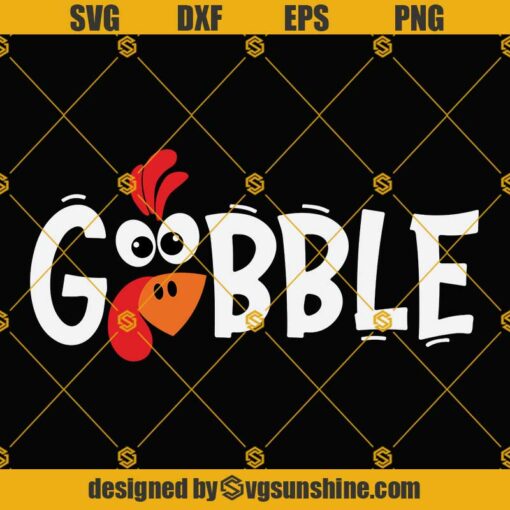 Gobble SVG, Thanksgiving SVG, Turkey Face SVG