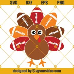Thanksgiving Football Turkey SVG