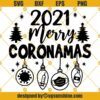 2021 Merry Christmas Svg, 2021 Merry Coronamas Svg, 2021 Svg, Christmas Facemask Svg