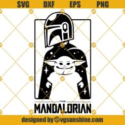 The Mandalorian Svg, Baby Yoda Svg, Mandalorian And Baby Yoda Svg