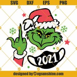 Seasons Greetings SVG, Grinch Middle Finger SVG, Funny Grinch SVG PNG DXF EPS Files