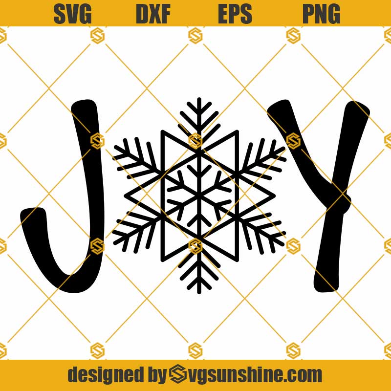 Joy Snowflake Svg Joy Svg Png Dxf Eps Vector Clipart