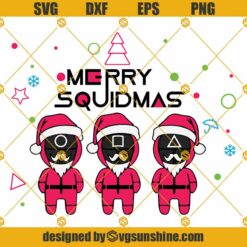 Merry Squidmas Svg, Squid Game Christmas Svg, Happy Squidmas Svg, Squid Games Svg