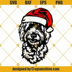 Christmas Labradoodle SVG, Silhouette Christmas Dog SVG For Cricut, Labradoodle Clipart