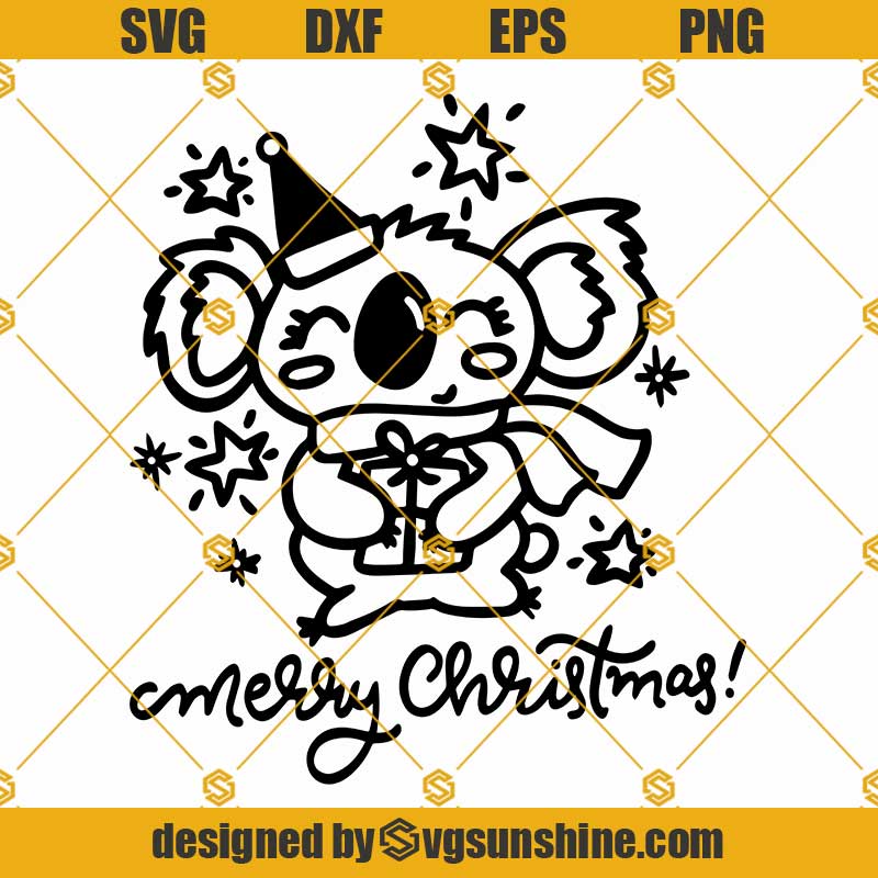 Koala Christmas SVG, Australian Christmas SVG, Australian Animals SVG