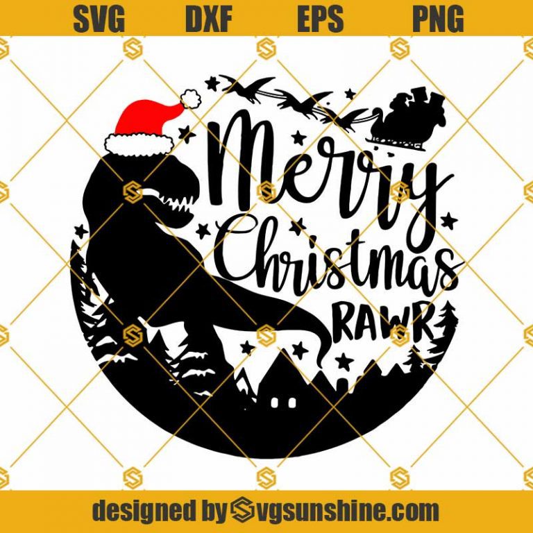 Santa Dino SVG, Santa Claus Dinosaur SVG, Christmas Dinosaur SVG