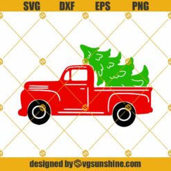 Christmas Truck And Tree SVG, Holiday SVG, Christmas Truck SVG PNG EPS DXF Cricut Silhouette