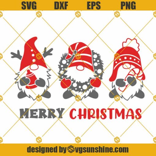 Merry Christmas Gnomes SVG
