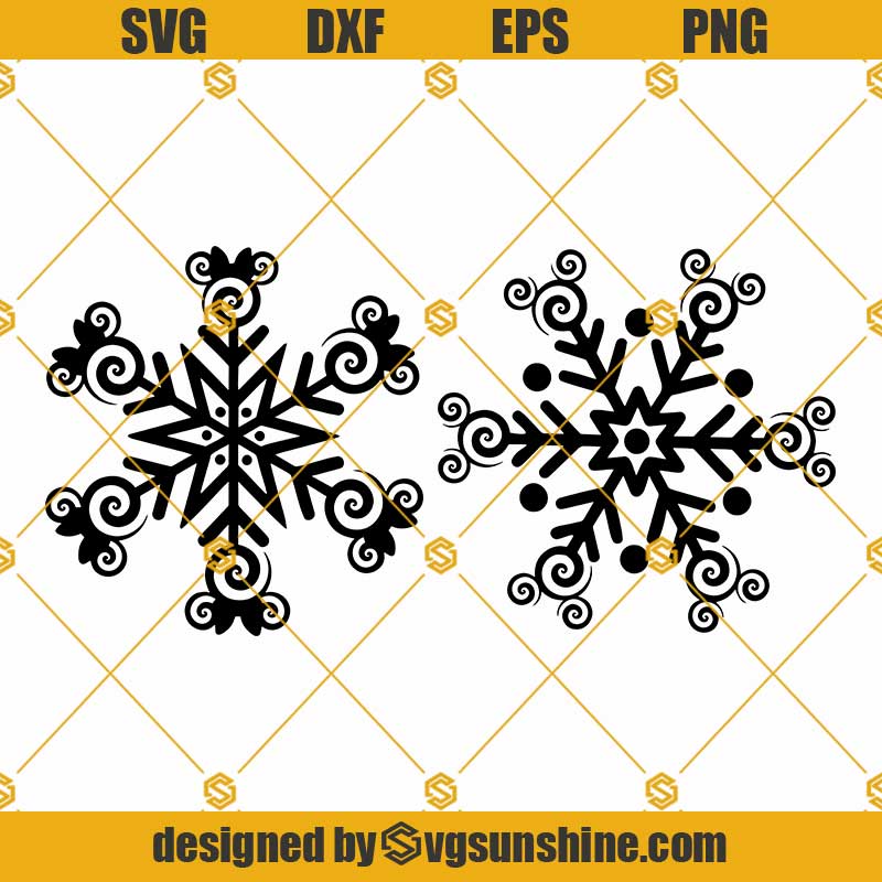 Mickey And Minnie Snowflakes Christmas SVG, Black Snowflake SVG, Disney