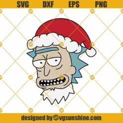 Rick Santa Hat Christmas SVG, Rick And Morty SVG, Christmas Hat Rick And Morty SVG
