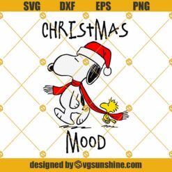 Christmas Mood Snoopy SVG, Snoopy Santa Hat Merry Christmas SVG