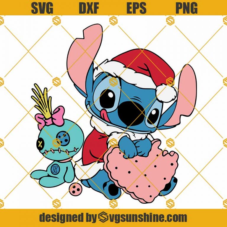 Stitch Christmas SVG, Stitch Santa Hat SVG, Disney Christmas SVG