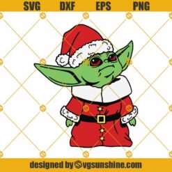Baby Yoda Santa Claus Svg, Baby Yoda Christmas Svg, Yoda Santa Svg