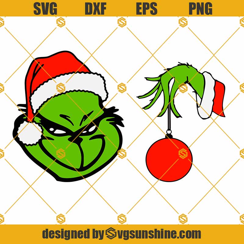 Christmas Grinch Face SVG Bundle, Grinch SVG, Grinch Hand Christmas