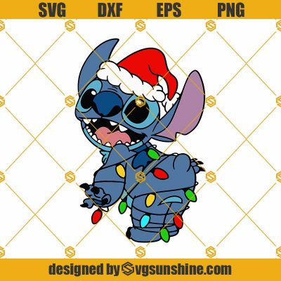 Stitch Christmas Lights Svg, Christmas Svg, Stitch Svg, Christmas ...