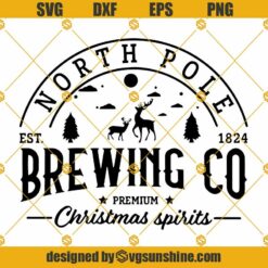 North Pole Trading Company SVG, Vintage Christmas Sign SVG, North Pole SVG Cut File