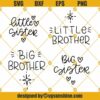 Big Little Sister Brother Bundle SVG PNG EPS DXF Cricut