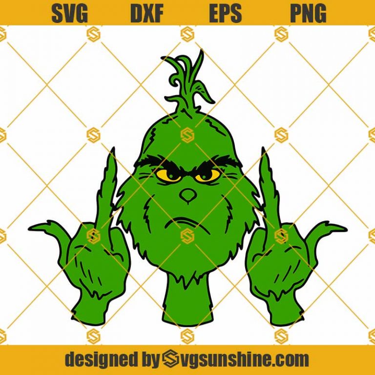 Grinch Middle Finger Svg Christmas Svg Grinch Giving The F Inspire ...