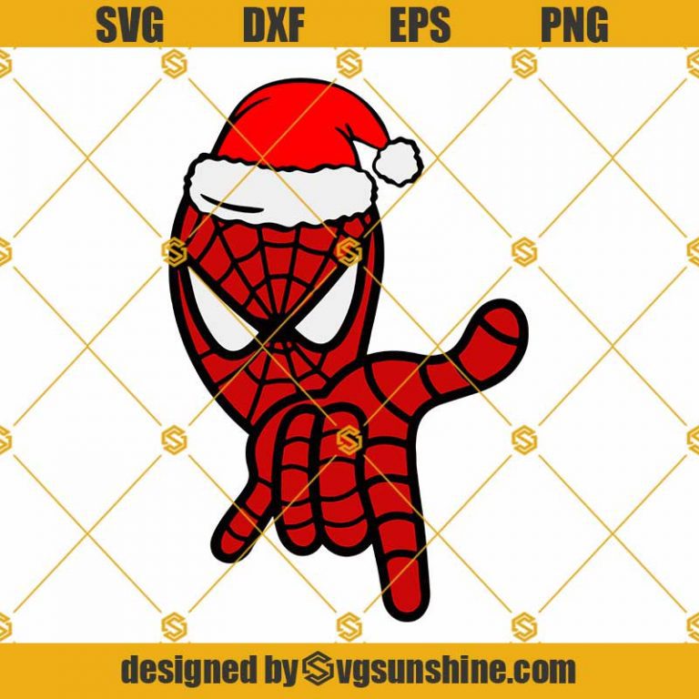 Marvel Christmas Spider Man Santa Hat SVG, Christmas SVG, EPS, PNG, DXF